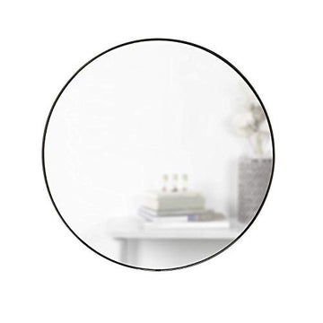 Umbra 1012715-378 , Titanium Hubba 34 Inch Round Entryways, Bathrooms, Living Rooms and More, Doubles as Wall Art, 34-Inch Circle Mirror, Finish