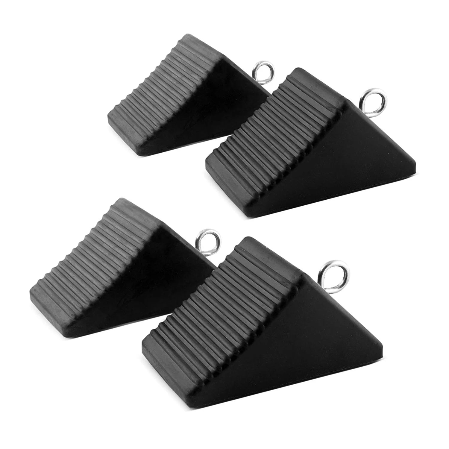 AFA Tooling 4-Piece Set Nylon Reinforced Heavyweight Wheel Chock with Eyebolts