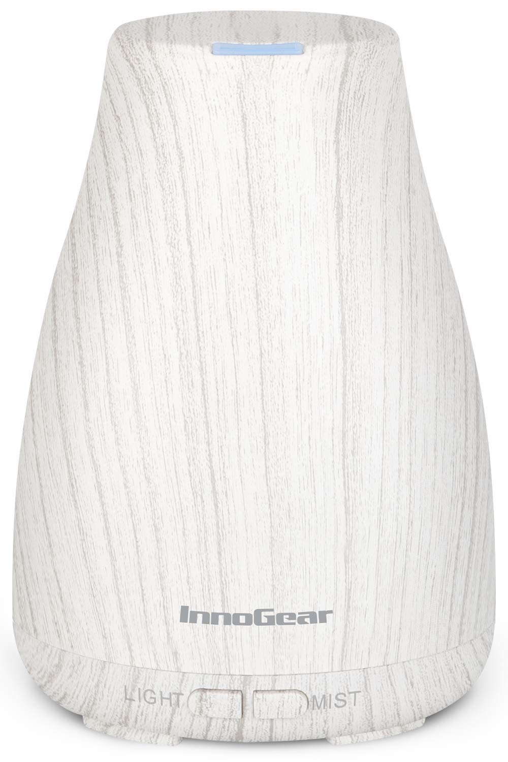 InnoGear Essential Oil Diffuser, Premium 5-in-1 Diffusers for Home Scent Aromatherapy Diffuser Air Desk Humidifier for Bedroom Large Room Office 7 Color LED 2 Mist Mode Waterless Auto Off, White Grey